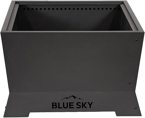 Miniatura 3 de Blue Sky Outdoor Living Fogata cuadrada sin humo de 28 pulgadas para patio, con pantalla de chispas y elevación de pantalla