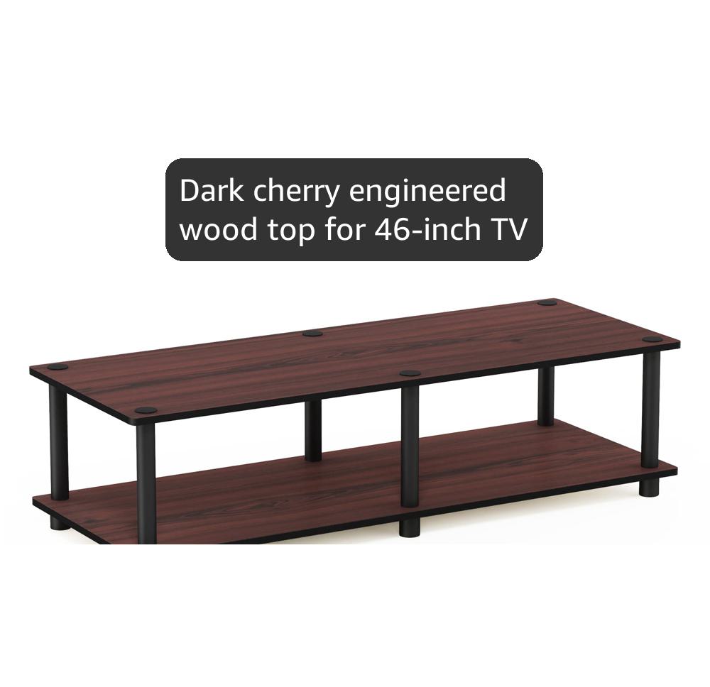 Amazon.com: Furinno Just No Tools Dark Cherry Wide Television