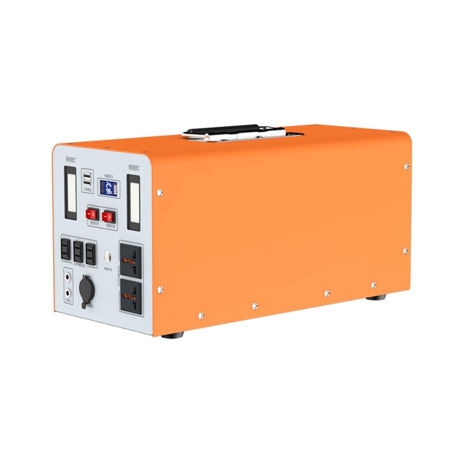 Générateur solaire 2000 W (crête 4000 W), centrale électrique portable avec prise secteur, USB-C, CC, port voiture, batterie d'alimentation de secours pour camping-car, camping-car d'urgence (220 V)