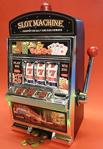XL SLOTMACHINE Geld-Spielautomat Einarmiger Bandit Spardose Sparschwein 37x23x16cm