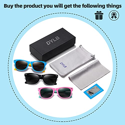 Dylb Kids Polarized Sunglasses For Girls Boys 3 Pack thumb #6
