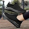 Slip On Trainers Men Breathable Mesh Lining Running Shoes Mens Soft Cushioned Footbed Work Trainers Low-Top Easy Close Lightweight Trainer Arch Support Plantar Fasciitis Shoes Outdoors #3