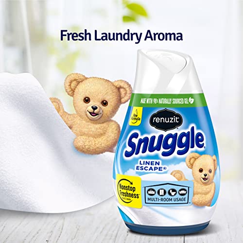 Image of Renuzit Snuggle Solid Gel Air Freshener, Linen Escape Scent, 7 Oz, 12 Count
