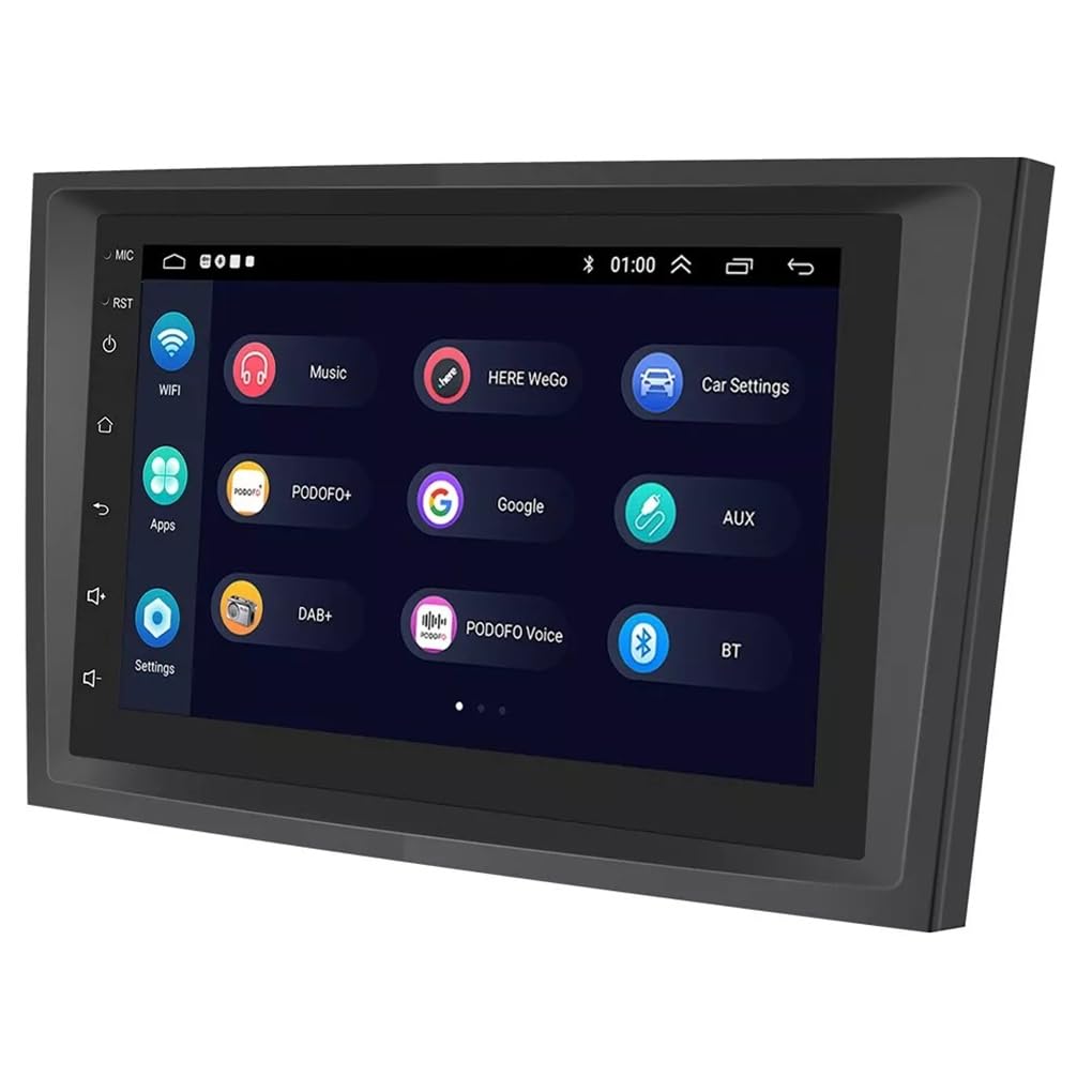Transmisor FM Radio para Coche con Pantalla para Llamadas Manos Libres Audio Hi-fi Apagado Memoria estéreo reproducción para Coche, 1+32G