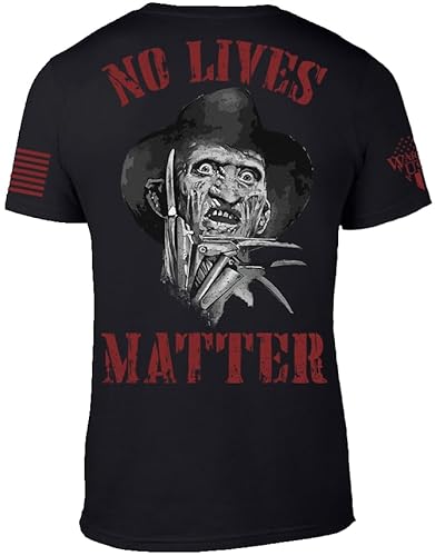 Warrior USA No Lives Matter Shirt Premium Black Movie T-Shirt (US, Alpha, X-Large, Regular, Regular, Black)
