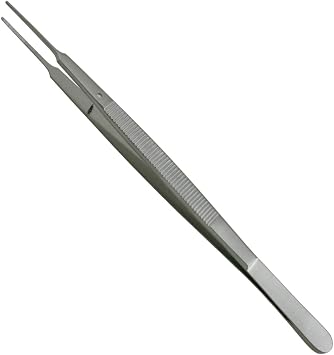 Gerald Dressing Forceps 7" Straight Delicate Serrated Tips - SurgicalExcel