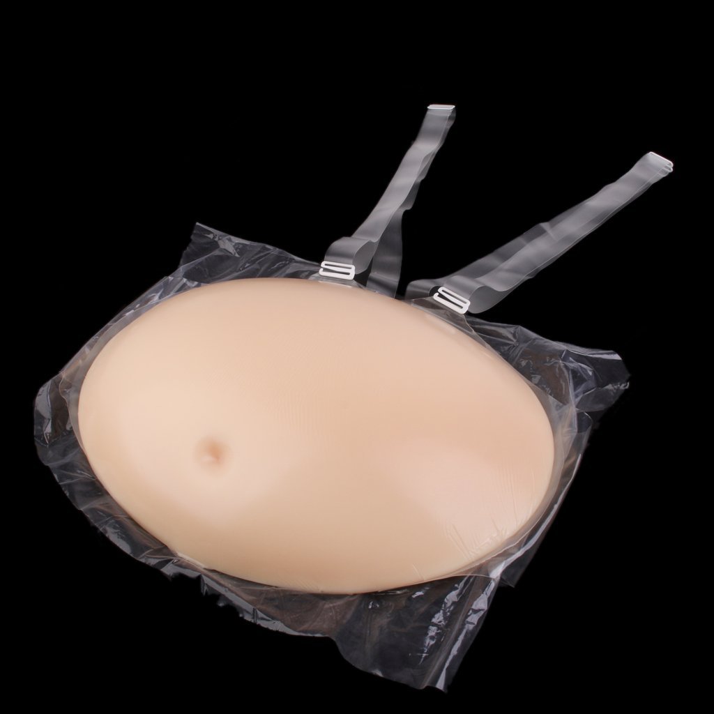 Wowobjects® Women's Thermoplastic Polyurethane Fake Pregnancy Belly| Cross Dresser Fake Belly (Skin | 2500g) | Pack of 1 3