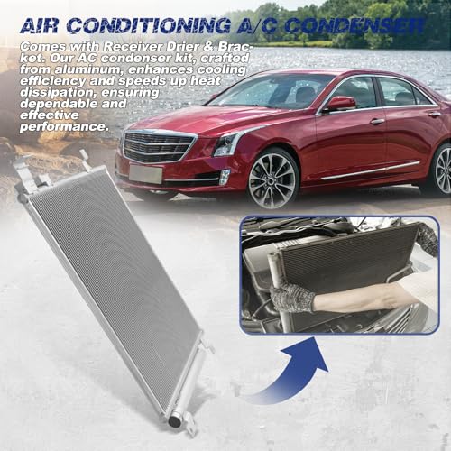 Image of Air Conditioning A /C Condenser Compatible with Cadillac ATS CTS # 4222, 22966150