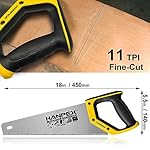 14" Pro Hand Saw, 11 TPI Fine-Cut Handsaw - Sharp Manual Saw Idea for Cutting Wood, Sawing, Gardening, Trimming, Plastic Pipe, Drywall - Image 5