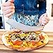 Gourmetly Stainless Steel Mezzaluna Knife with Cover – 12 In. Curved Blade with Solid Steel Handles & Mezzaluna Sheath – Pizza Cutter Rocker, Rocker Knife Veggie Cutter, Salad Chopper, & Herb Cutter