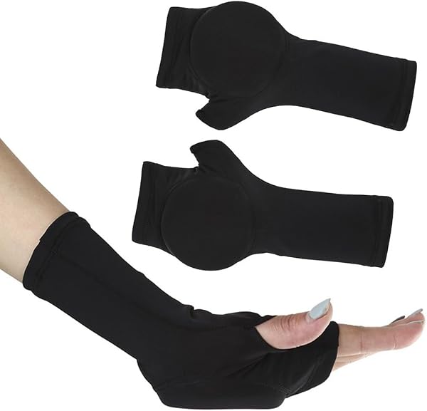 Muñequeras de mano para patinaje sobre hielo con almohadilla de palma que absorbe los golpes, almohadillas protectoras de nailon para patinaje artístico, esquí y deportes de invierno, talla - 5