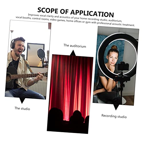 HEMOTON 12pcs Sound Absorbing Cotton Sound Insulation Pads Acoustic Wall Panels for Office Studio Home Theater miniatura 4