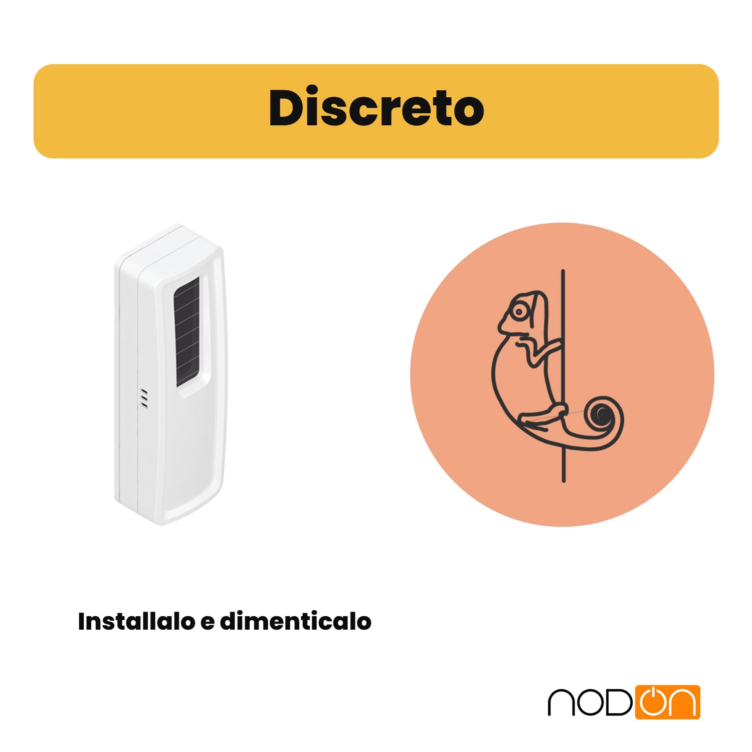 NodOn - EnOcean - Sensore di temperatura senza batterie, wireless, che non richiede manutenzione, facile da installare, discreto, con batteria opzionale, compatibile con Jeedom, eedomus e MyUbiwizz