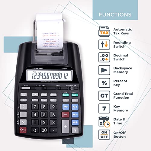 Catiga CP New & Upgraded 2024 Printing Calculator Adding Machine 10 Key thumb #3
