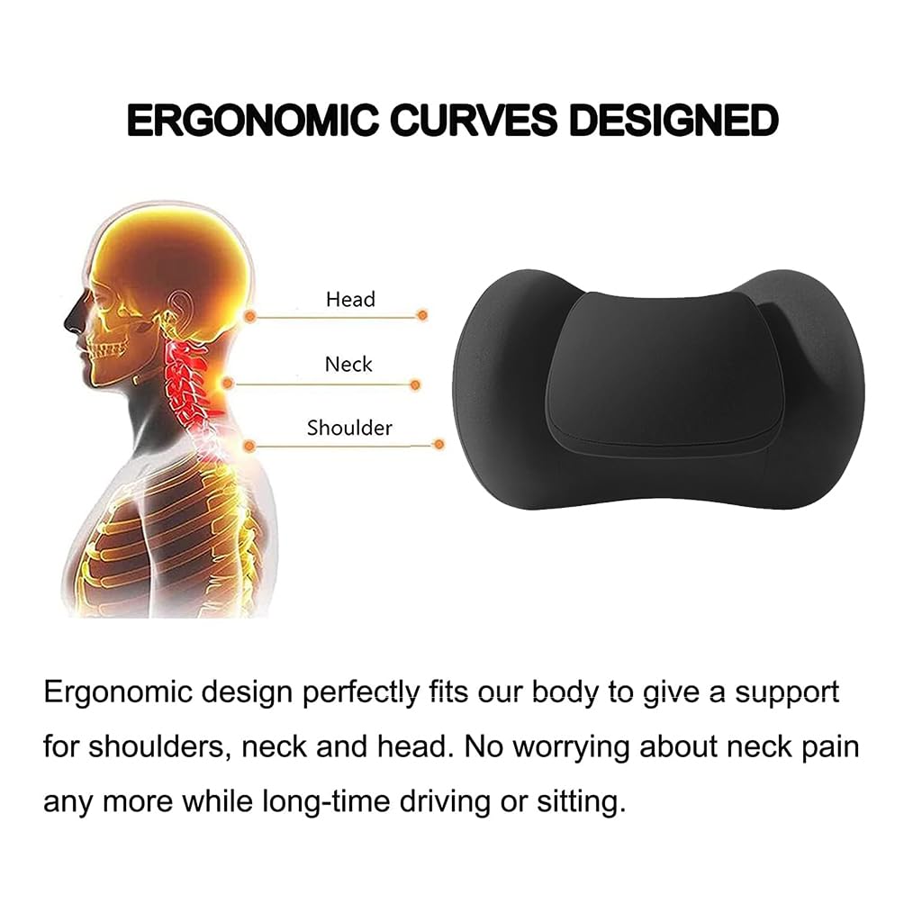 Almohada reposacabezas Coche para LINCO Nautilus 2018-2021, Espuma viscoelástica diseño ergonómico Afilado U Coche Espuma Memoria Accesorios,B-Black Grey