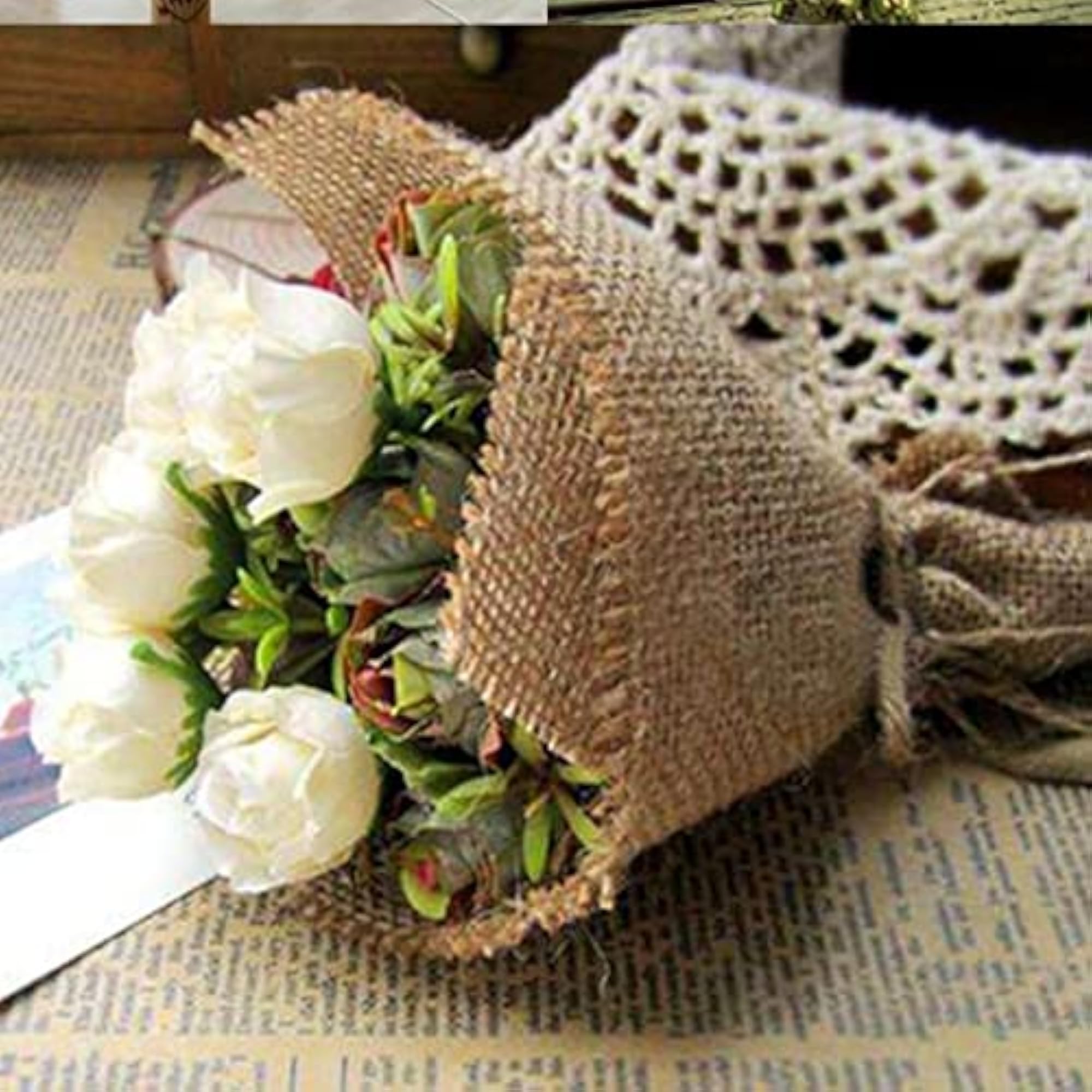 Natural Hessian Table Mat Placemats, 10pcs Set