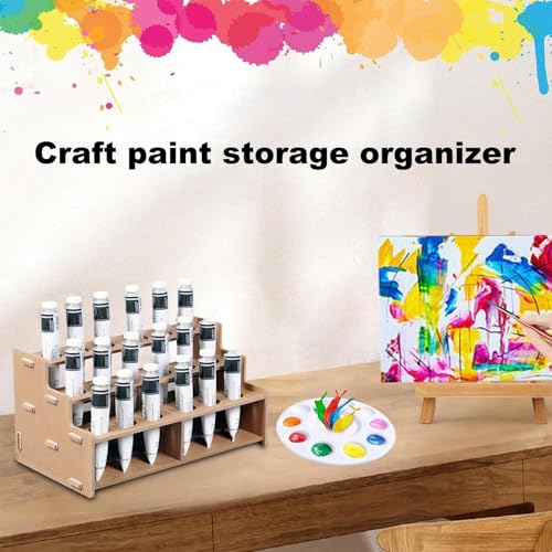 Support de tubes en bois pour organiser votre studio d'art et vos séances créatives - 3