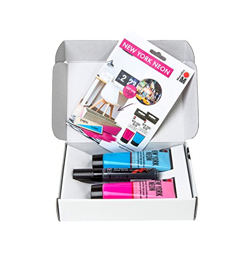 Marabu New York Neon Set Joy Of Life, Multicoloured, (334, 355, 073), Single Set, Art & Craft Kit for Home Upcycling, Painting - Image 3