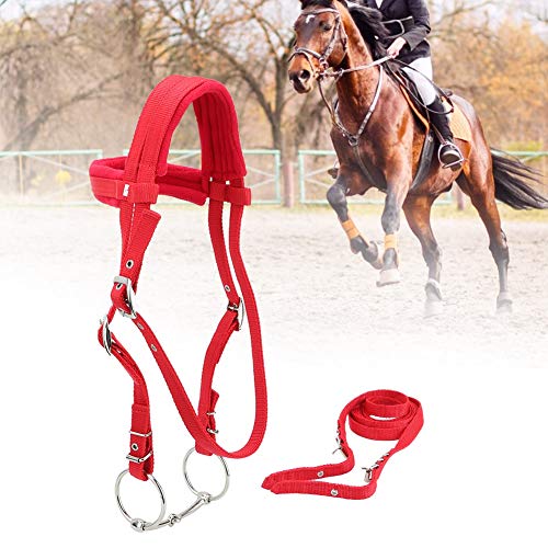 Bicaquu No Pressure Horse Harness, Horse Bridle, Stainless Steel for Horse - Thumbnail 5