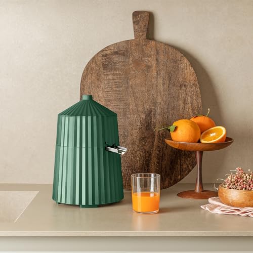 Alessi Plissé MDL07GR/UK - Design Electric Citrus- Squeezer, in Thermoplastic Resin, British Plug 80 W, Green