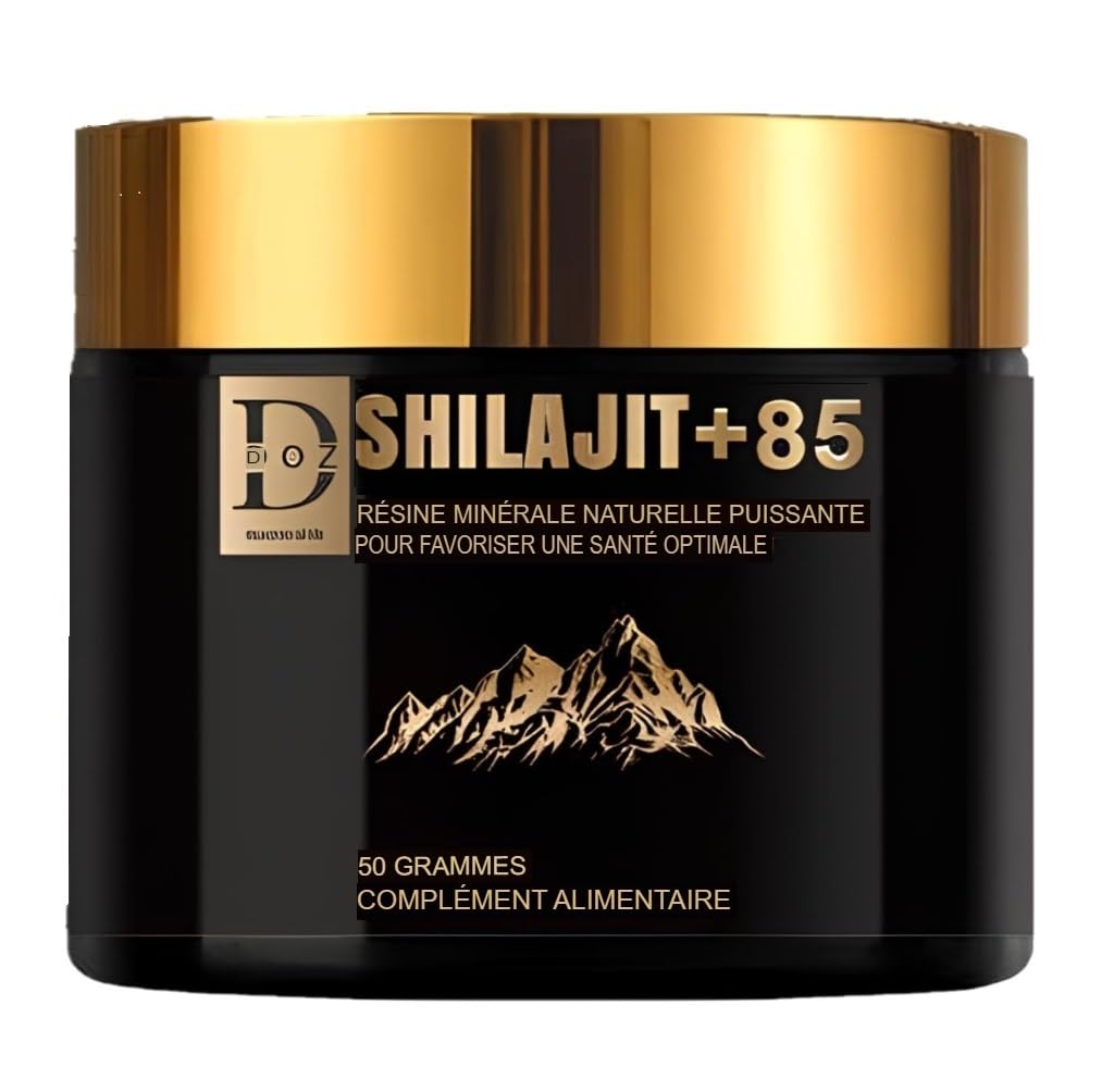 DOZ SHILAJIT 50g Qualité OR Premium | Améliorateur naturel d'énergie et de mémoire | Extrait pur de l'Himalaya | 85 minéraux et acide fulvique | Santé et renforcement immunitaire