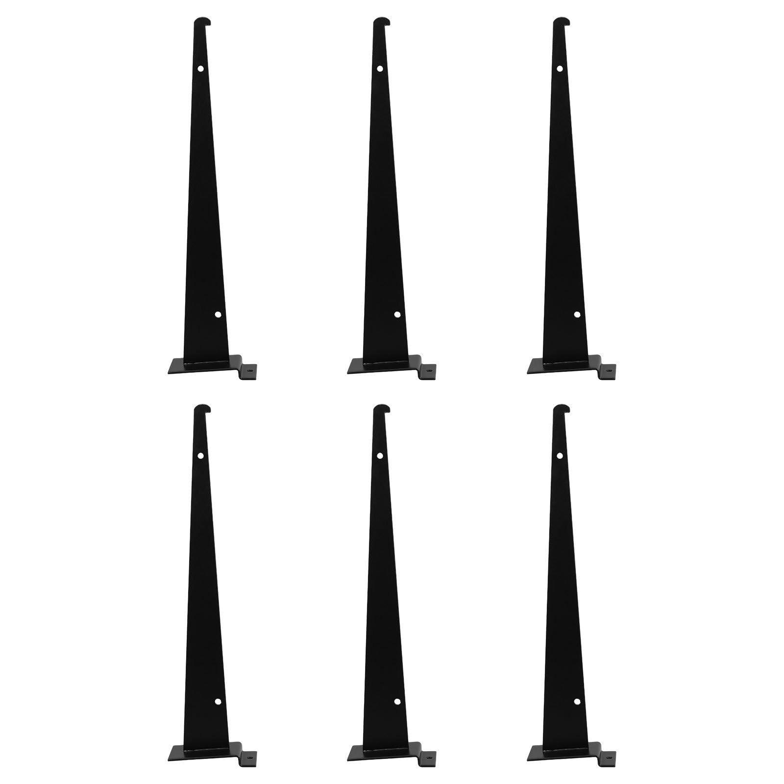 6 Piezas Soportes Decorativos para Estantes de Hierro Soldadura Continua y Optimización de Espacio, Ideales para Gabinetes y Supermercados