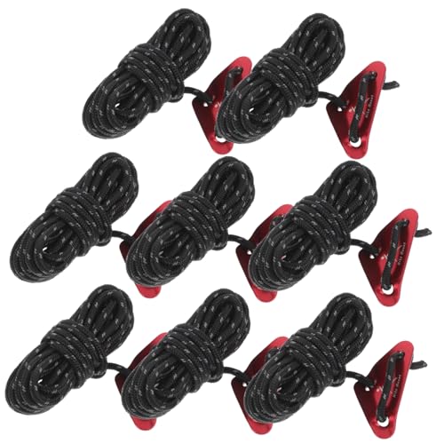 UPKOCH Outdoor Camping Gear 8pcs Windproof Tent Guy Rope Adjustable Length Tarp Cord Reflective Coating
