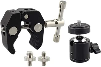 Garciakia SmallRig Clamp Mount w 1 4 Screw Ball Head Mount Hot Shoe Adapter Cool Clamp Camera Splint Strong Clip Color black Garciakia SmallRig Clamp Mount w 1 4 Screw Ball Head Mount Hot Shoe Adapter Cool Clamp Camera Splint Strong Clip Color black