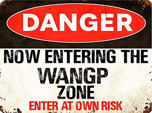 WANGP Danger You are Entering Zone Rustic Vintage Look 6" Wide Magnet for use on Any Steel Surface