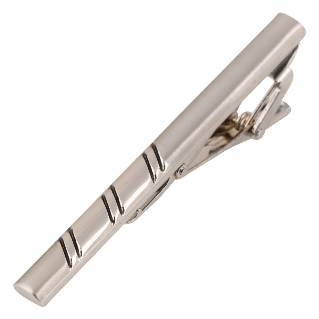 tripin Silver Black TIEPIN Clip TACK TIE PIN for Men with Amazing SELF Design for Men in A Gift Box TSHOTIEPIN635-picture-39