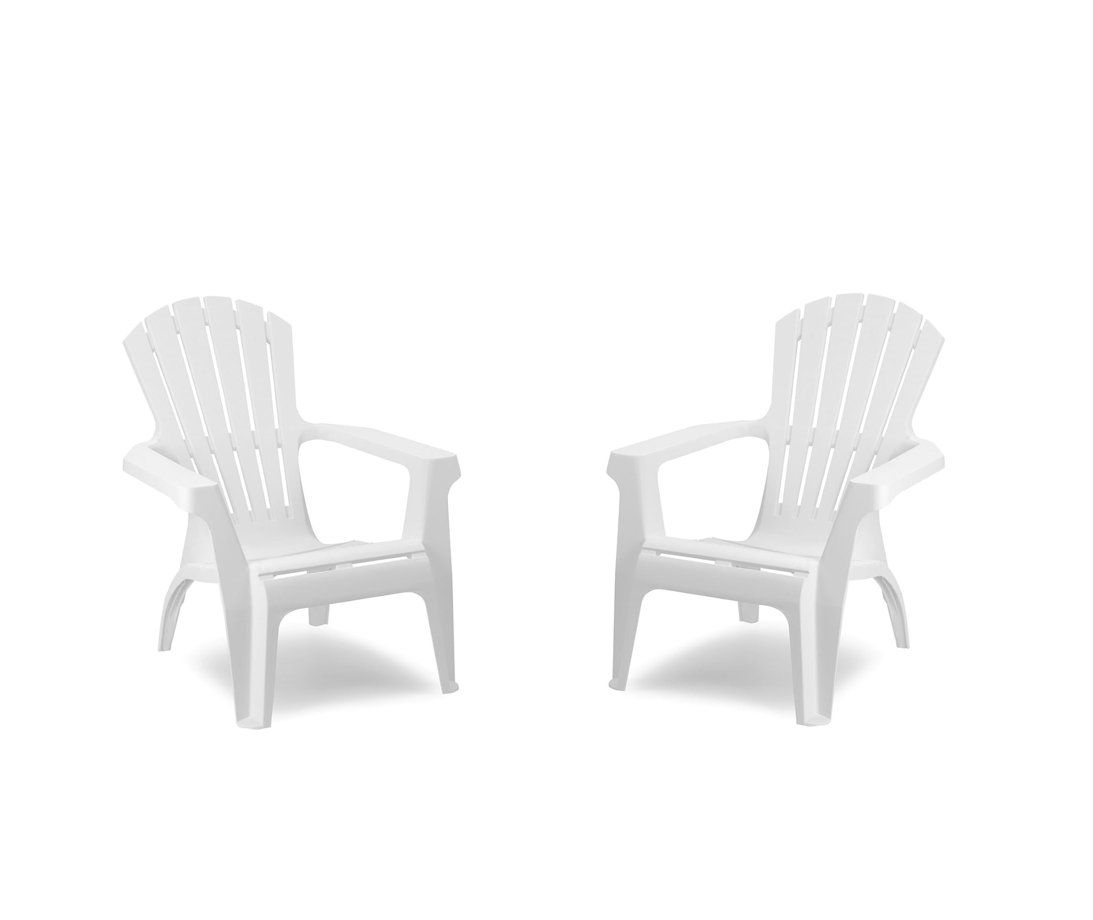 Sedia da Giardino Dolomiti con braccioli, Poltrona Impilabile in Plastica per Esterno, Disponibile in 5 Colori (Bianco)