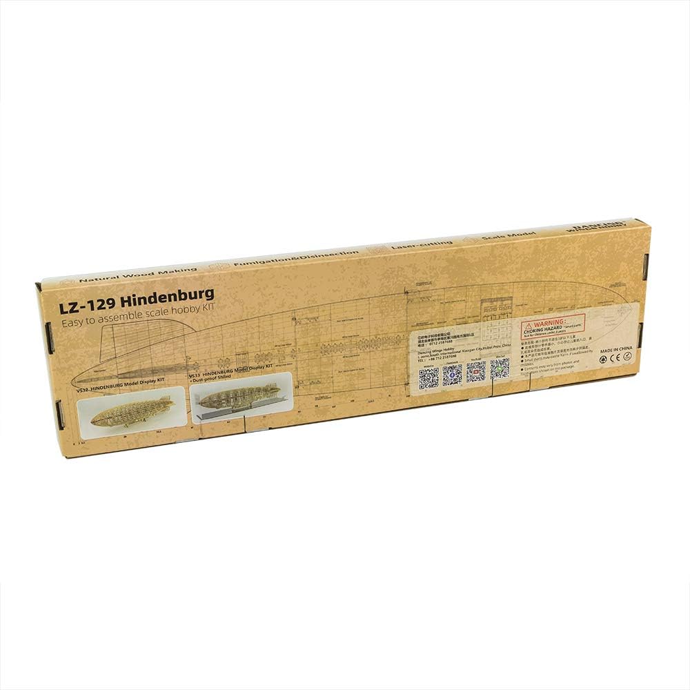 1/408 Wooden Static Model Display Replica 600mm Hindenburg Zeppelin Airship Need to Build for Adults (VS32)