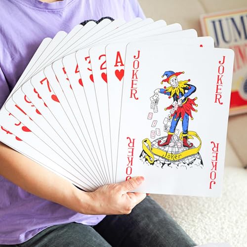 Baraja de naipes jumbo de 5x7 pulgadas para póker miniatura 6