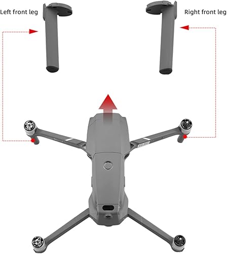 Miniatura 2 de SeiZed Piezas de reparación de piernas de tren de aterrizaje para DJI Mavic 2 Pro Zoom Drone Derecha Izquierda Pies Delanteros Pies Base Pies