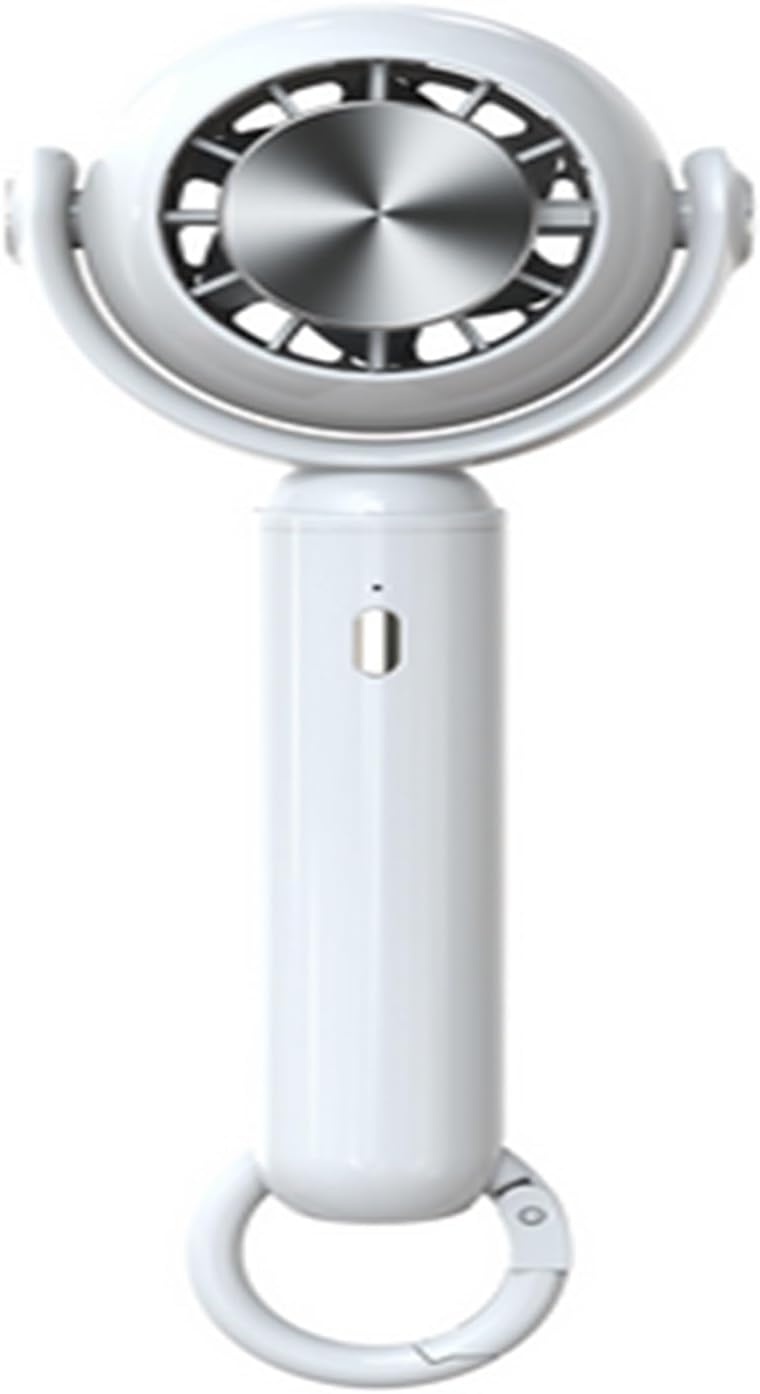 USB Handheld Fan with Fast Cooling Technology Rechargeable Battery Portable Personal Fan for Desk Use(White,Refrigeration)