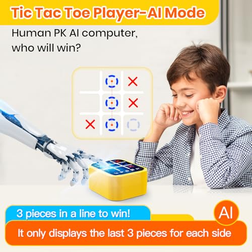 image for Focfundier Rechargeable Tic Tac Toe Game Box, Upgraded 5 Fun Brain and