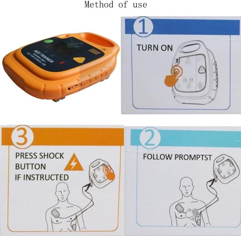 AED Trainer XFT-120C+ Kit de formation de premiers soins Défibrillateur Machine d'enseignement CPR Unité de premiers soins Commandes vocales Anglais Français Espagnol Allemand Néerlandais Danois