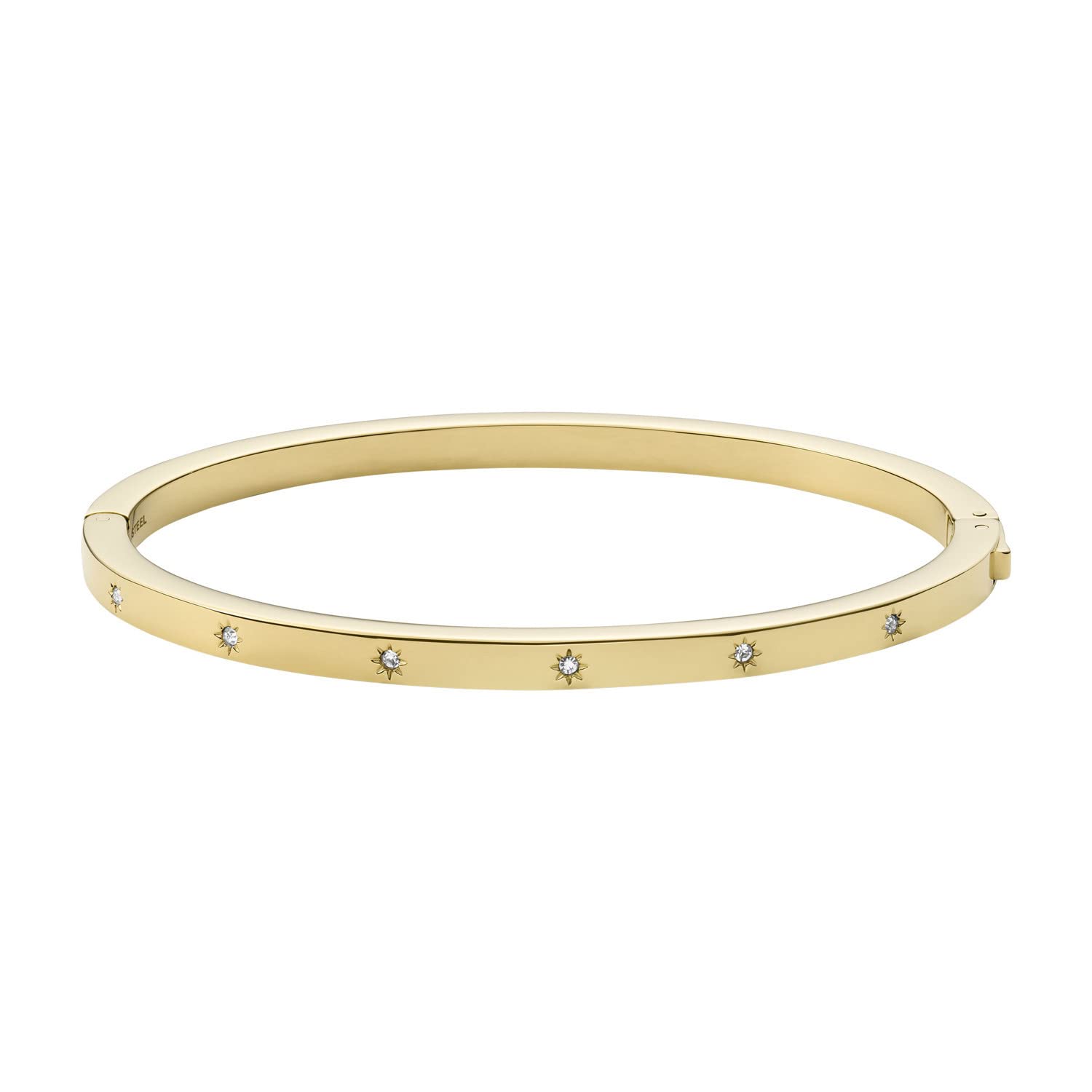 Fossil Bracelet for Women Sutton, Length: 61mm x 57mm, Width: 4mm Gold Stainless Steel Bracelet, JF03872710