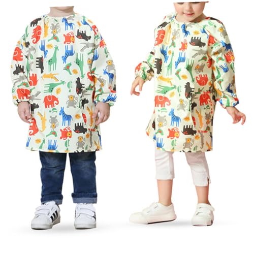 HANABASS Delantal Impermeable Para Manga Larga Protección Para Pintura Y Dibujo Talla L Ropa De Arte Infantil Resistente A Manchas