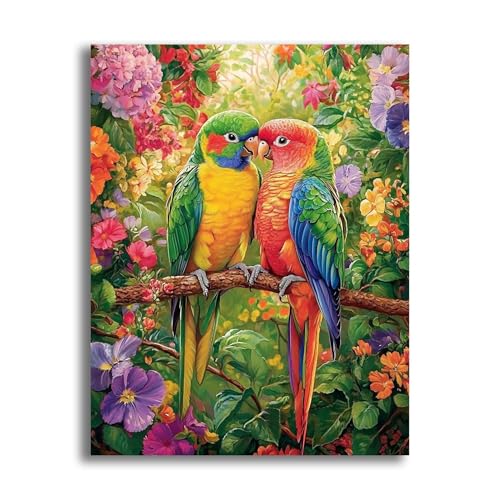 VAIIEYO DIY Diamond Painting Loro, Diamond Painting Adultos Pájaro, 5D Pintura Diamante, Diamante de Bordado Manualidades para decoración 30X40cm 89