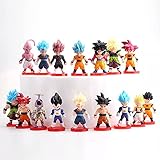16-piece dragon ball cake decoration, dragon ball Z action doll set cake decoration, 3-inch dragon...