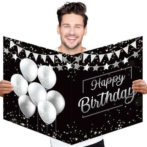 Livre d'or extra large haut de gamme sous forme de carte d'anniversaire géante