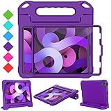 SUPLIK Kids Case for iPad Air 5th/4th Generation (10.9 inch, 2022/2020), iPad Air 10.9 Case with Screen Protector, Shockproof Case with Handle Stand for iPad Air 4/5 & Pro 11 Old Version, Purple