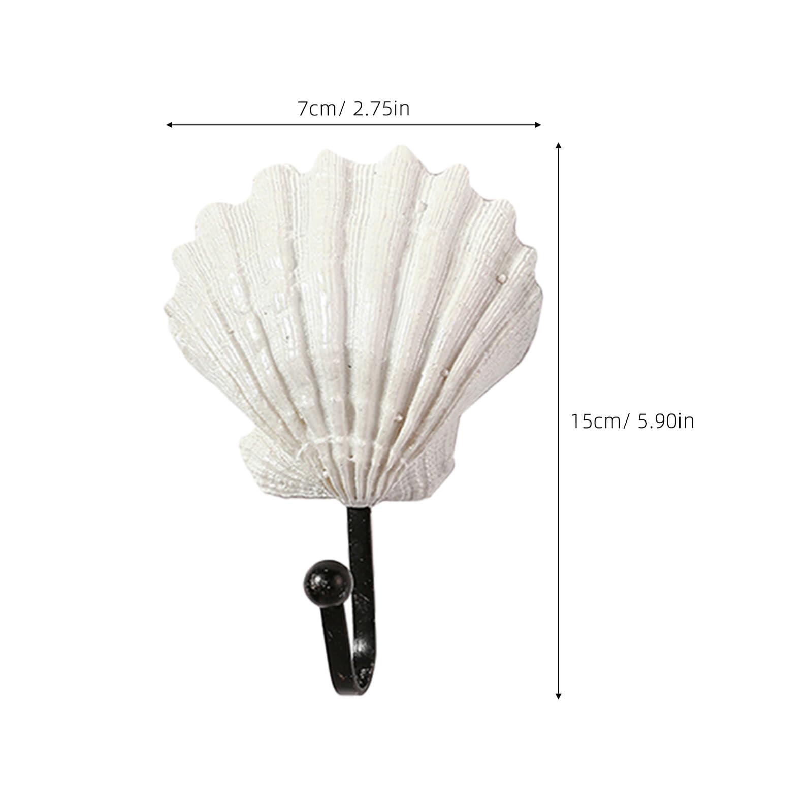 Ganci da Parete Nautici 6 Pezzi a Forma di Stella Marina, Conchiglia e Strombo, Appendiabiti Decorativi Costieri per Asciugamani, Cappotti e Chiavi in Stile Costiero per
