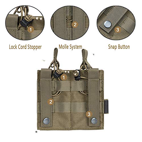 Excellent Elite Spanker Open-Top Single/Double/Triple Molle Mag Pouch For M4 M14 M16 Ak Ar Elastic Rifle Magazines For Pistol Mag Pouch(Ranger Green) #TOP3