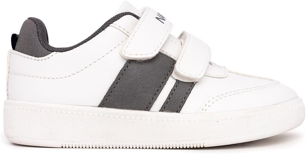 Nautica Kids' Double Strap Sneakers | Casual Athletic Shoes for Boys and Girls | Durable and Comfortable Fit for Toddlers and Little Kids-Scottie 2 Toddler-White Grey Size-5 - Image 2