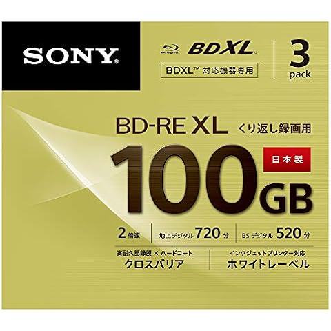 Sony 100GB Blank Blu-Ray Discs Pack Cover