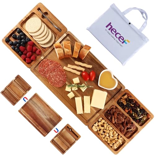 hecef Charcuterie Board Set, Extra Large Acacia Wood – 3-in-1 Magnetic Serving Platter for Cheese, Parties, Weddings, Housewarming & Birthdays - Cosy Home Interiors hecef Charcuterie Board Set, Extra Large Acacia Wood – 3-in-1 Magnetic Serving Platter for Cheese, Parties, Weddings, Housewarming & Birthdays