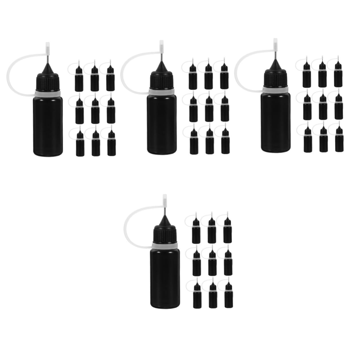 Gatuida 40piezas Botellas De Squeeze Para Pegamento Aplicadores De Precisión Para Manualidades y Cosméticos Botellas Vacías Reutilizables De Transparente
