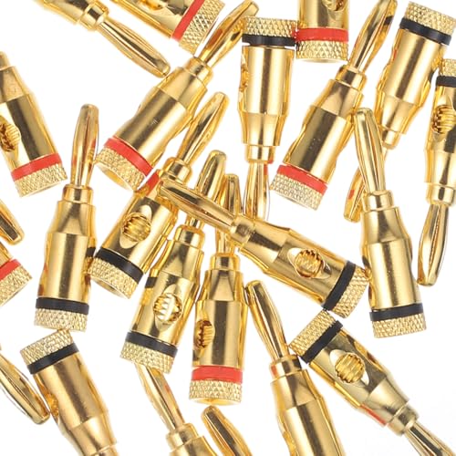 Conectores Banana Chapados en Oro x12 Pares para Cable de Audio miniatura 3